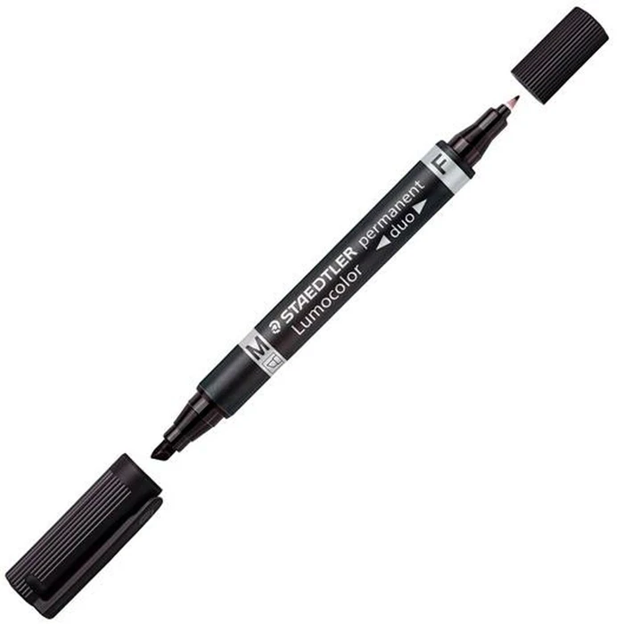 STAEDTLER Lumocolor 348 Permanent Marker Black - 10 pcs (0.6-1.5 mm chisel tip) MPN 348 B-9