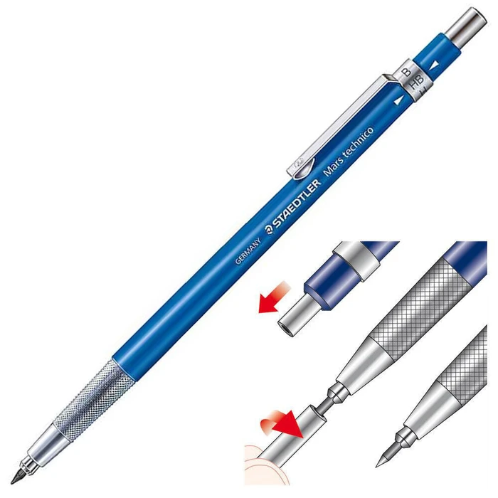 STAEDTLER Mars technico 780 C - Μηχανικό μολύβι (Minenhalter) 2.0 mm HB με κλιπ