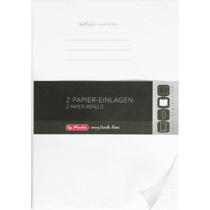 Herlitz Refill my.book flex A4 2x40 Sheets, squared (grid), FSC Mix