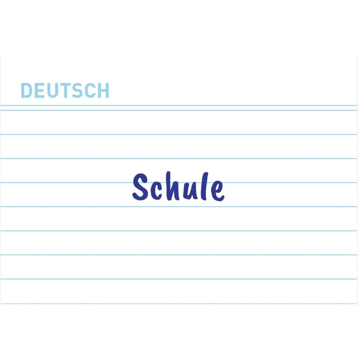 Herlitz A8 Lined Vocabulary Index Cards, white, 100 pcs