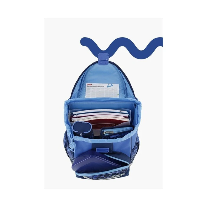 Herlitz Σχολική Τσάντα Πλάτης UltraLight Blue Shark, 15 lt, 28 x 21 x 36 cm