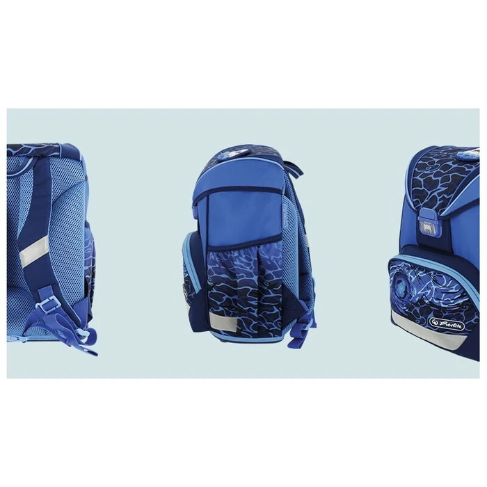 Herlitz Σχολική Τσάντα Πλάτης UltraLight Blue Shark, 15 lt, 28 x 21 x 36 cm