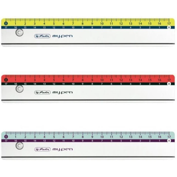 Herlitz χάρακας my.pen 17 cm, πλαστικός, χρωματιστός, 1 τεμάχιο