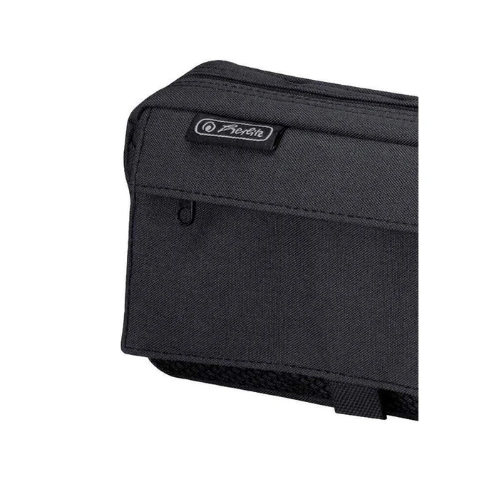 Herlitz Faulenzer Pencil Case with 2 External Pockets, Black