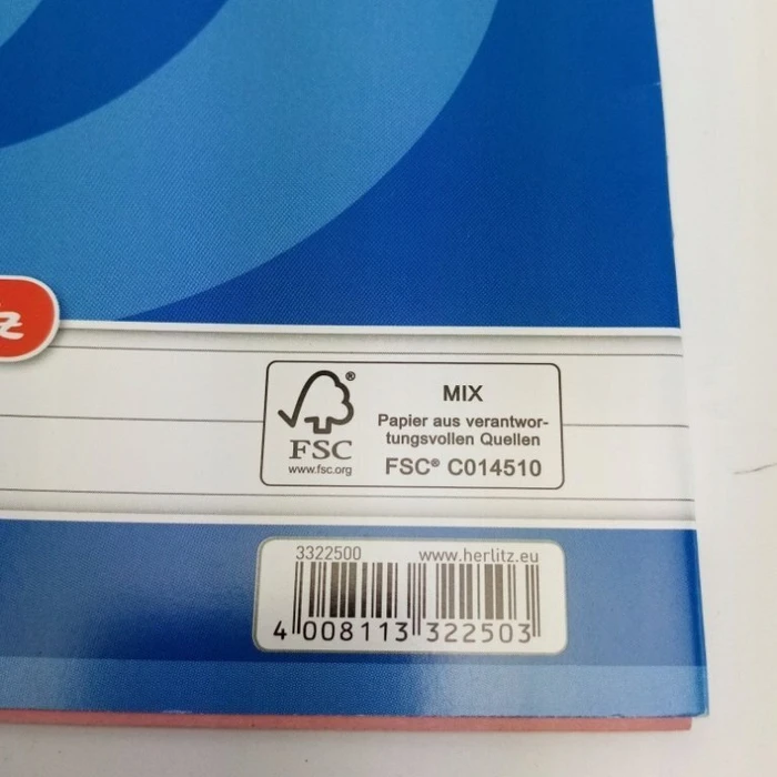 Herlitz x.book Τετράδιο A4 Ριγέ 16 Φύλλα Lin.25 FSC Mix (Μπλε)