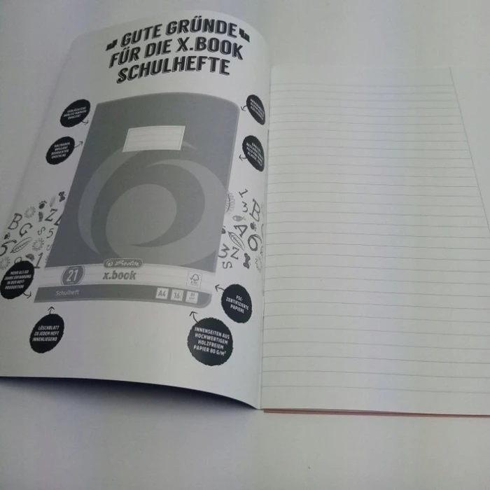 Herlitz x.book Τετράδιο A4 Ριγέ 16 Φύλλα Lin.25 FSC Mix (Μπλε)
