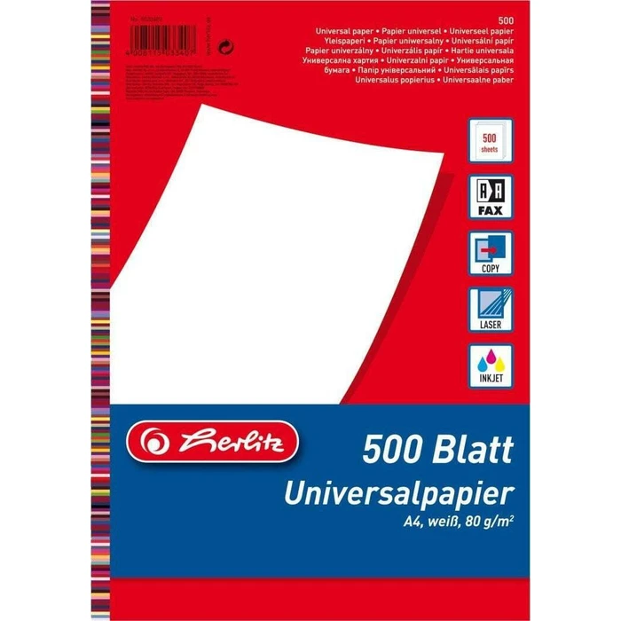 Herlitz Universalpapier A4 80g 500 φύλλα λευκό
