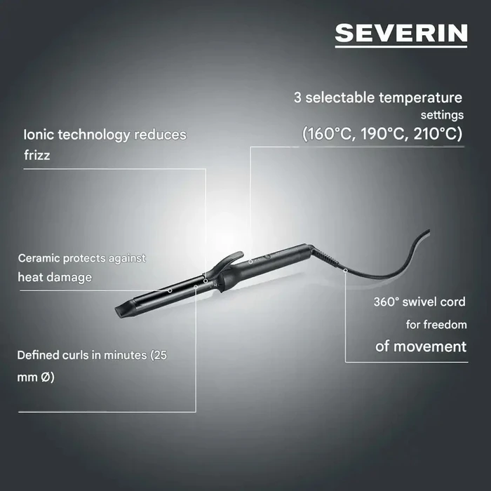 Severin LS 822 Classic Hair Curling Wand 25 mm 48 W
