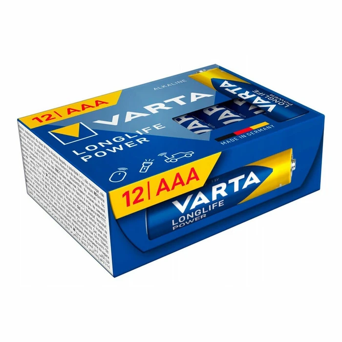 Varta Longlife Power Alkaline Batteries AAA 1.5V 12 pcs