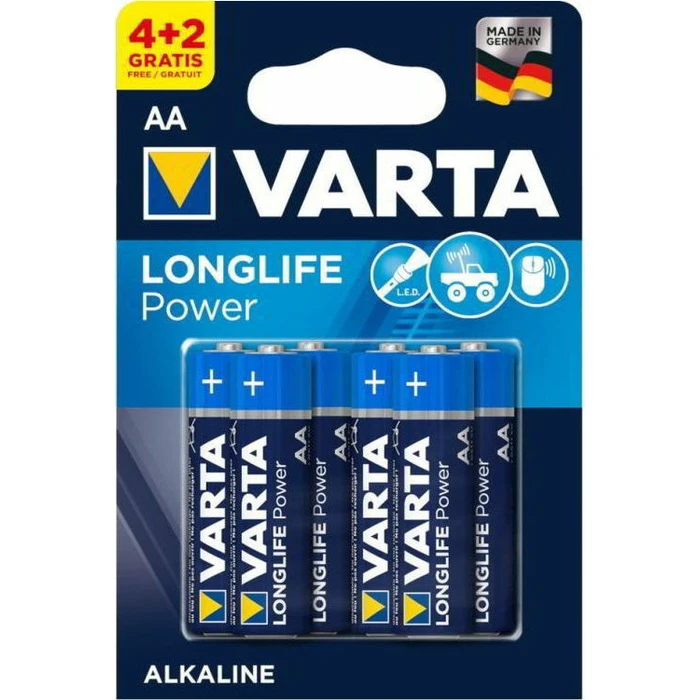 Varta Alkaline Batteries AA 6 Pack