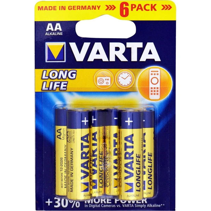 VARTA Μπαταρία Αλκαλική Longlife LR6 AA 4106 Blister