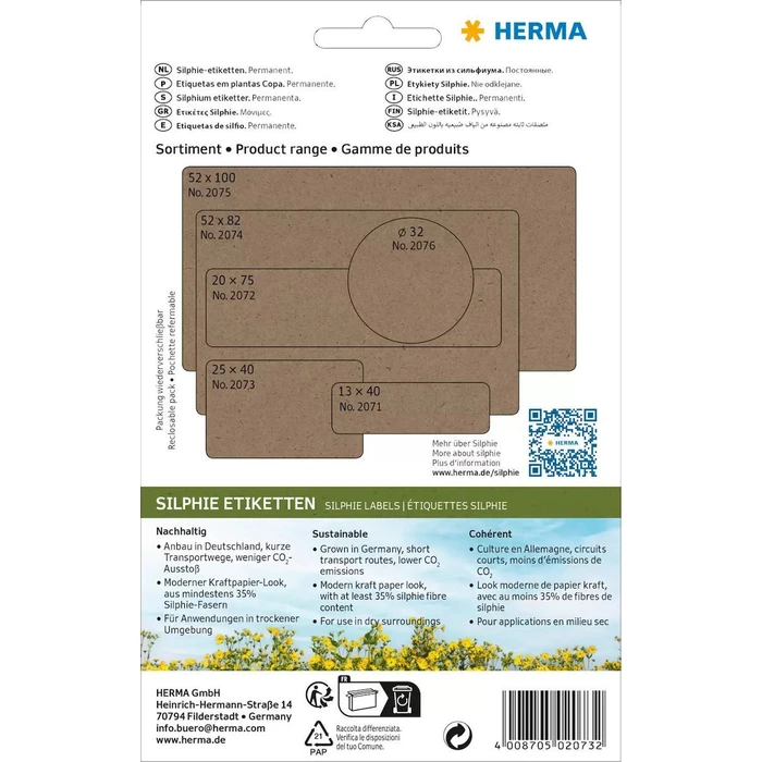 HERMA Vielzwecketiketten Silphie 25 x 40 mm - Αυτοκόλλητες ετικέτες γραφείου