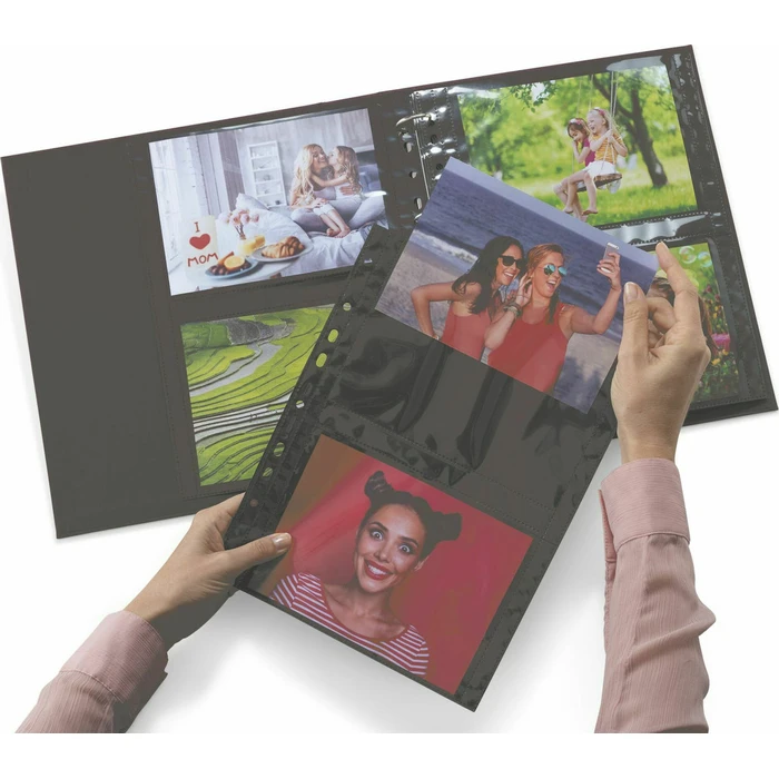 Αρχειοθέτηση φωτογραφιών Herma Fotophan θήκες φωτογραφιών 13x18 cm οριζόντιες μαύρες 10 φύλλα 7787