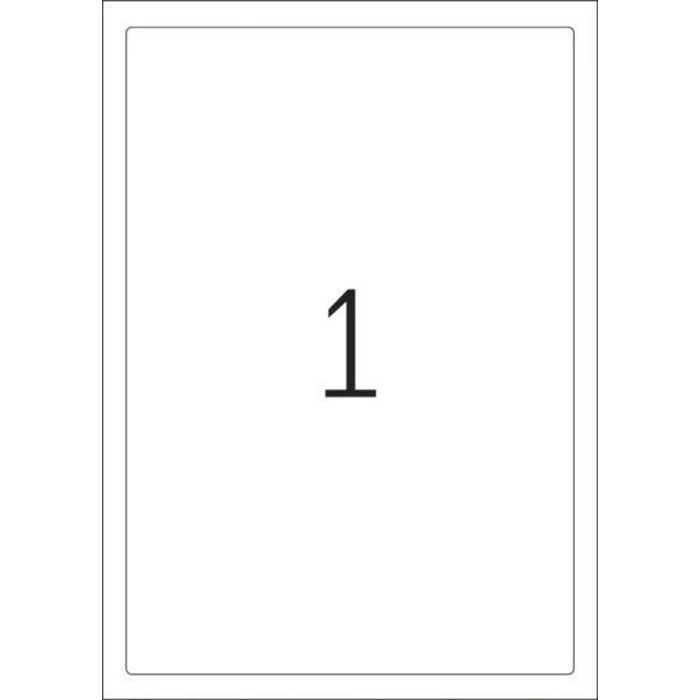 HERMA Self‑adhesive Labels White 190 x 275 mm (Film) – 25 Sheets