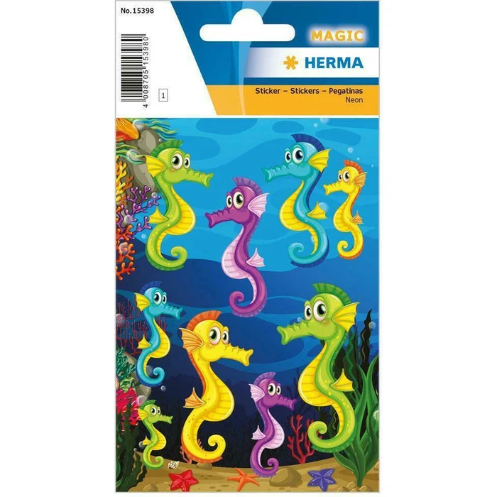 HERMA Sticker MAGIC Seahorse Neon