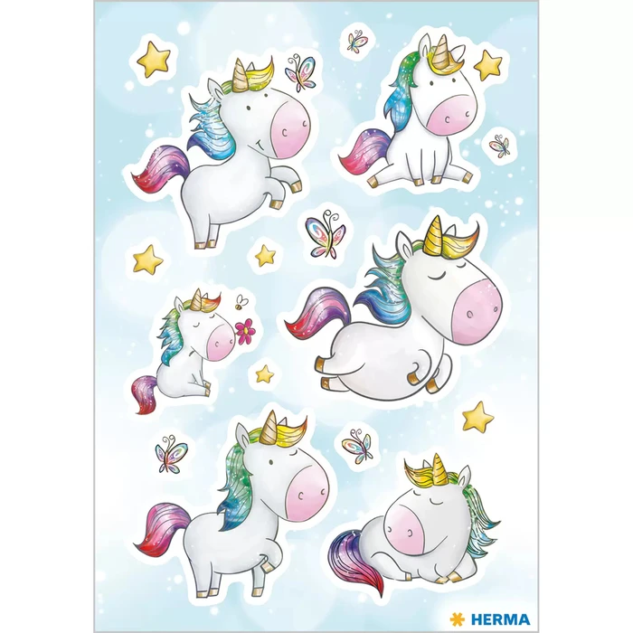 HERMA Sticker MAGIC Einhorn Sternenstaub Jewel - Αυτοκόλλητο φύλλο
