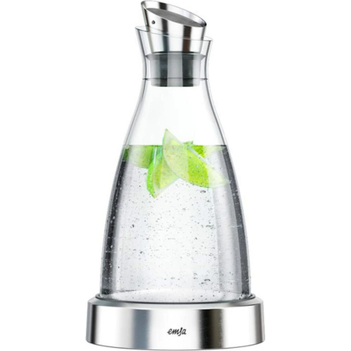 Emsa Flow Glass Serving Carafe 1.0 L (1000 ml) Silver