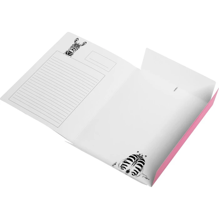 PAGNA A4 Elastic Folder (PP/Cardboard), 3 Folding Flaps, Zebra Pattern