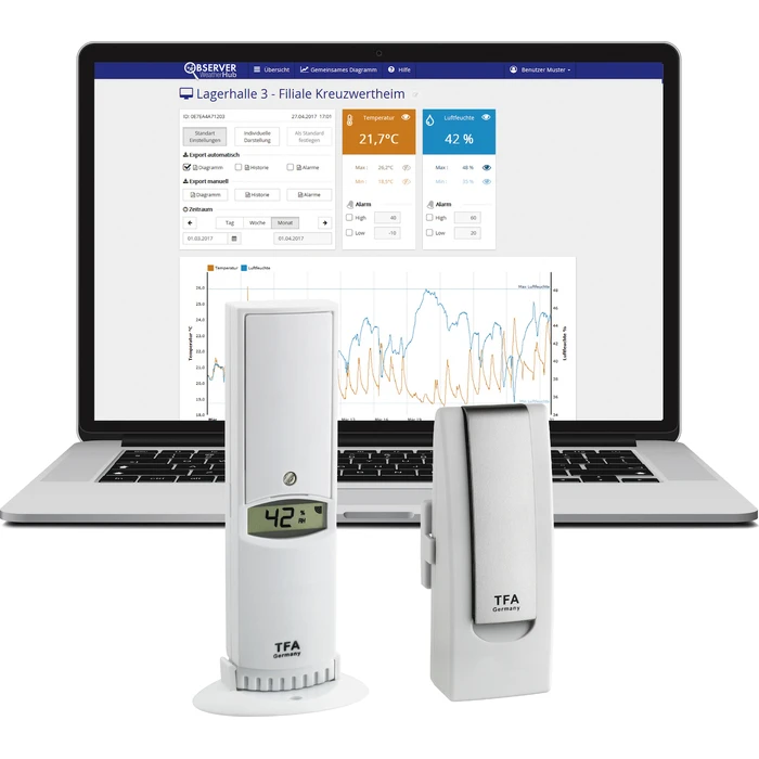 Καιρός & περιβάλλον - οικιακός αυτοματισμός TFA Dostmann WeatherHub OBSERVER 31.4012 Starter Set με Thermo-Hygro Sender