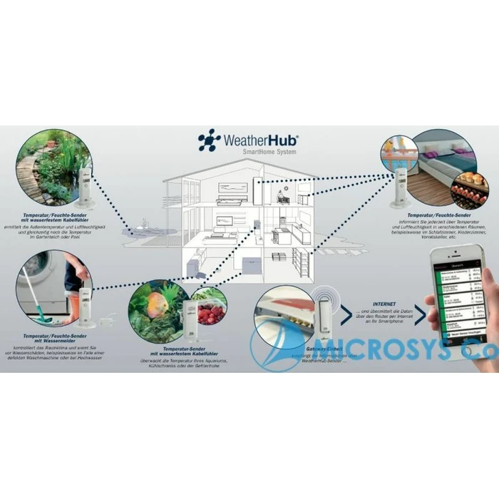 Καιρός & περιβάλλον - οικιακός αυτοματισμός TFA Dostmann WeatherHub OBSERVER 31.4012 Starter Set με Thermo-Hygro Sender