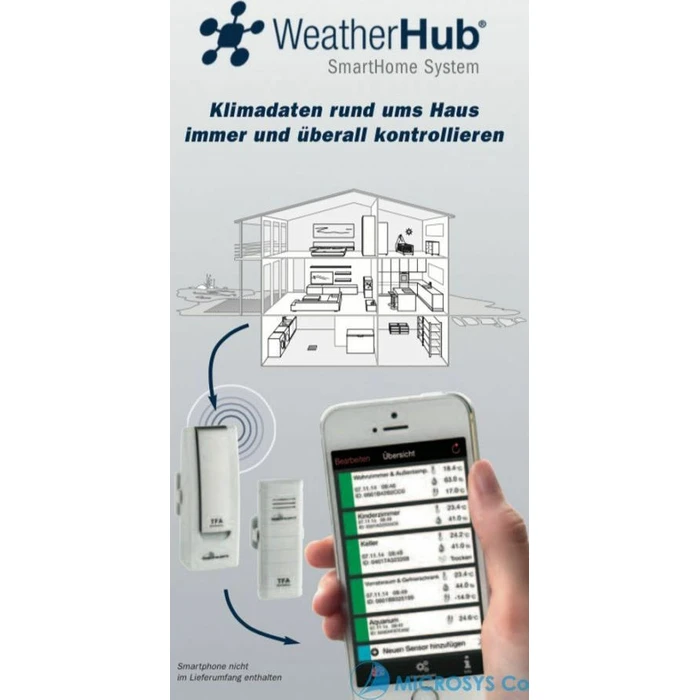 Καιρός & περιβάλλον - οικιακός αυτοματισμός TFA Dostmann WeatherHub OBSERVER 31.4012 Starter Set με Thermo-Hygro Sender