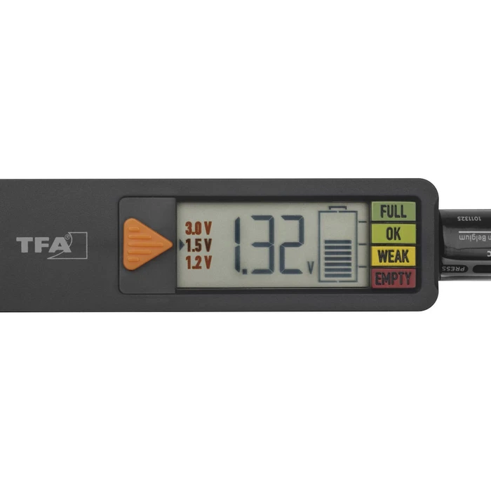 Ελεγκτές μπαταριών TFA Dostmann BatteryCheck 98.1126.01 ψηφιακός ελεγκτής για AAA/AA/C/D, button cells και 9V