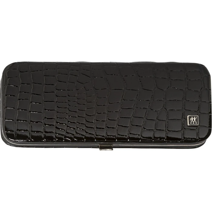 Zwilling CLASSIC δερμάτινη θήκη με μεταλλικό σκελετό, μαύρη, 5 τεμ.