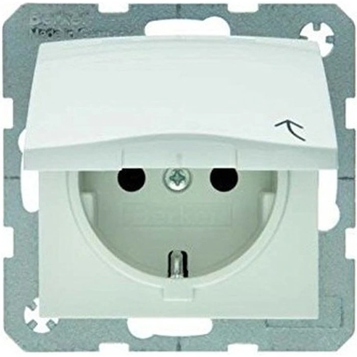 Berker Schuko πρίζα 16A με κλειστό καπάκι (IP20) – μοντέλο 4751 89 89