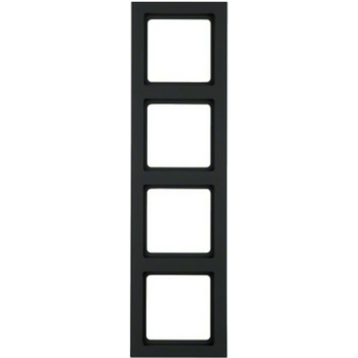 Berker Q.3 4-gang Frame Anthracite Velvet (Model 10146096)