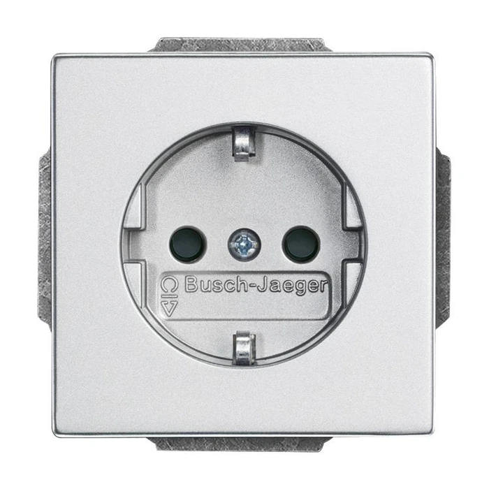 Busch-Jaeger BJ 20EUC-83 Steckdosen-Einsatz future linear alusilber (2P+E, 16 A, 250 V)