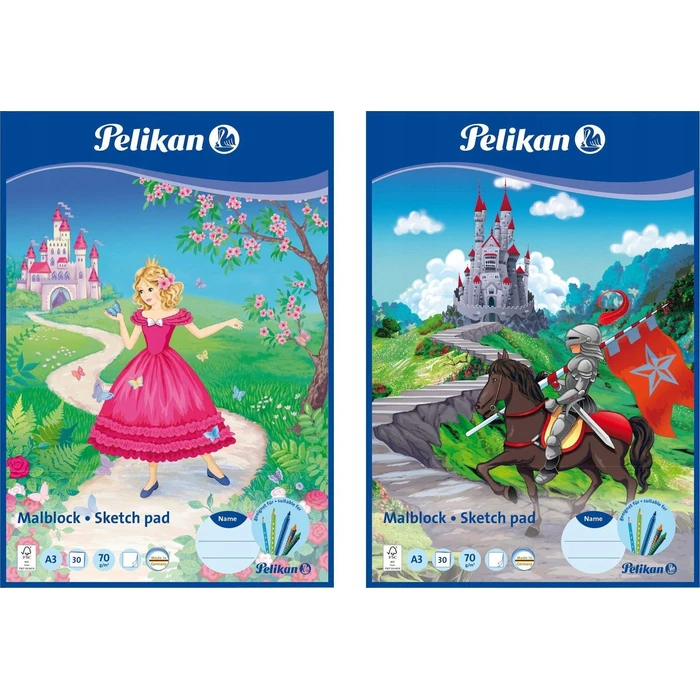 Pelikan Malblock A3 - 30 Sheets, 70 g/m² (Chlorine-free White)