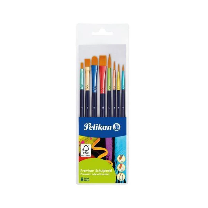 Σετ βουρτσών ζωγραφικής Pelikan Premium PI8/PB, 8 τεμάχια