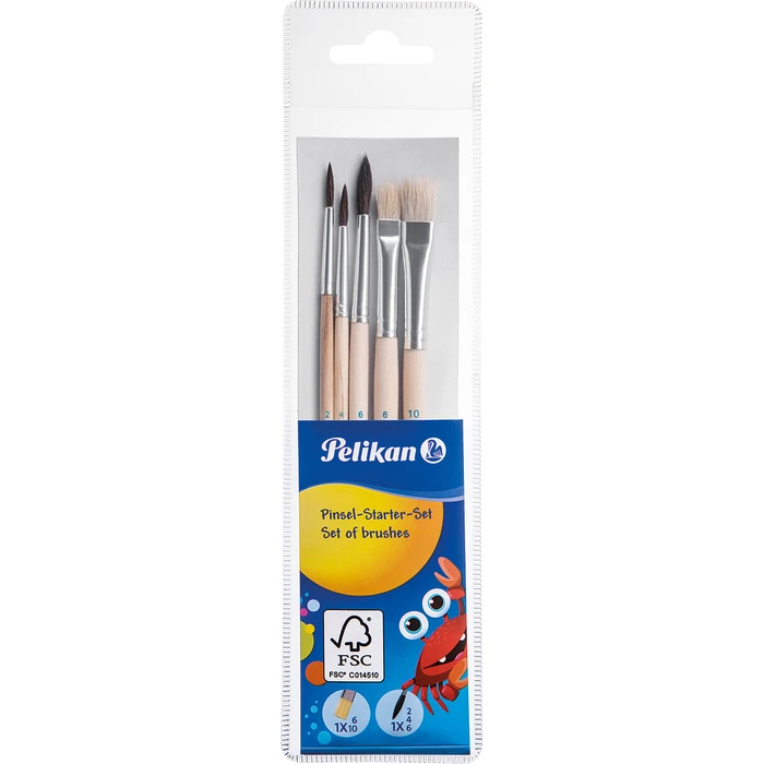 Σετ Ξυλόγλυπτων Πινέλων Pelikan Pinsel Pi5/SB - Starter Set 5 τεμ.