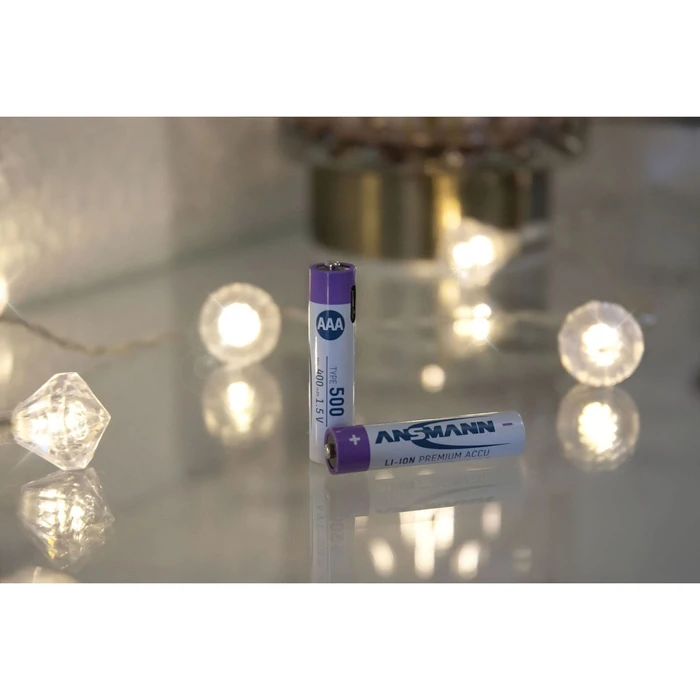 Καθολικές επαναφορτιζόμενες μπαταρίες Ansmann 1x4 Lithium Akku Micro AAA 400mAh + Cable 1311-0028