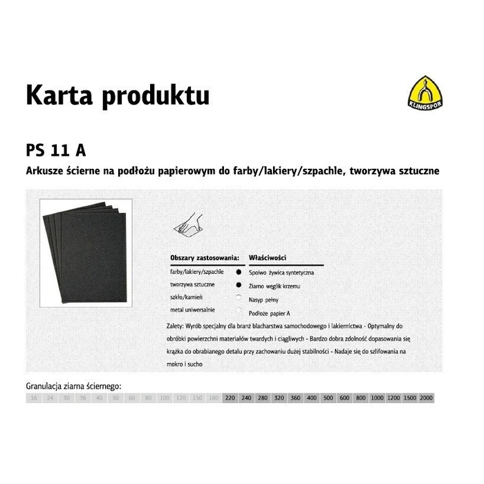 Klingspor Sanding Sheets Plain 230 x 280 mm Set of 50
