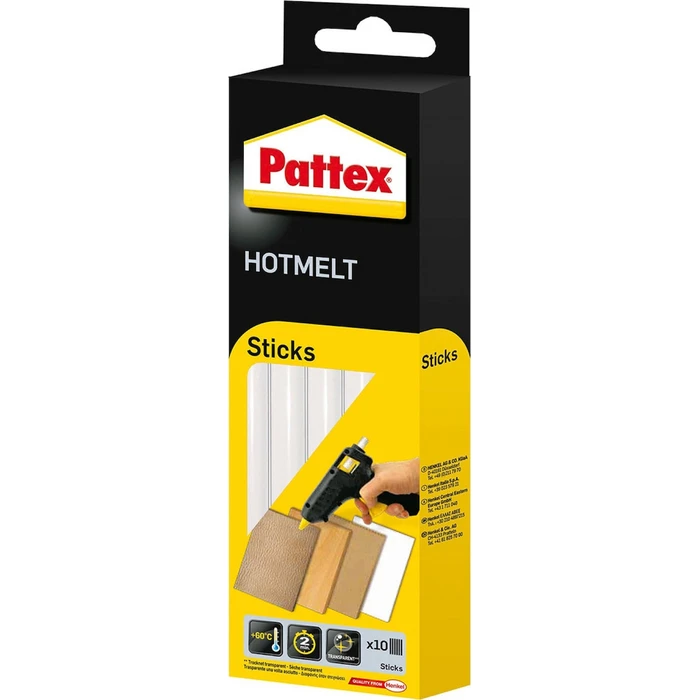 Pattex Hot Glue Sticks Hot Supermatic 9H PTK6 – 10 pcs (12 mm × 20 cm)