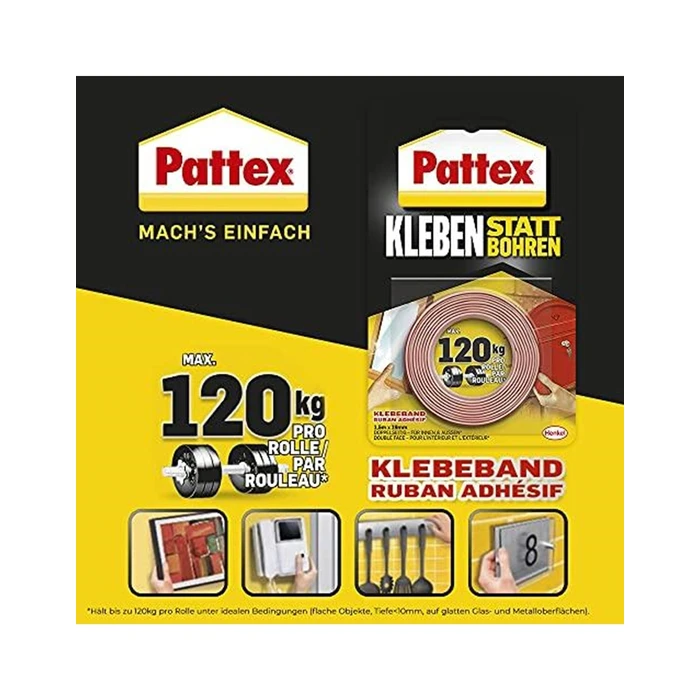 Pattex Kleben statt Bohren Double-Sided Adhesive Tape (PXMT2)