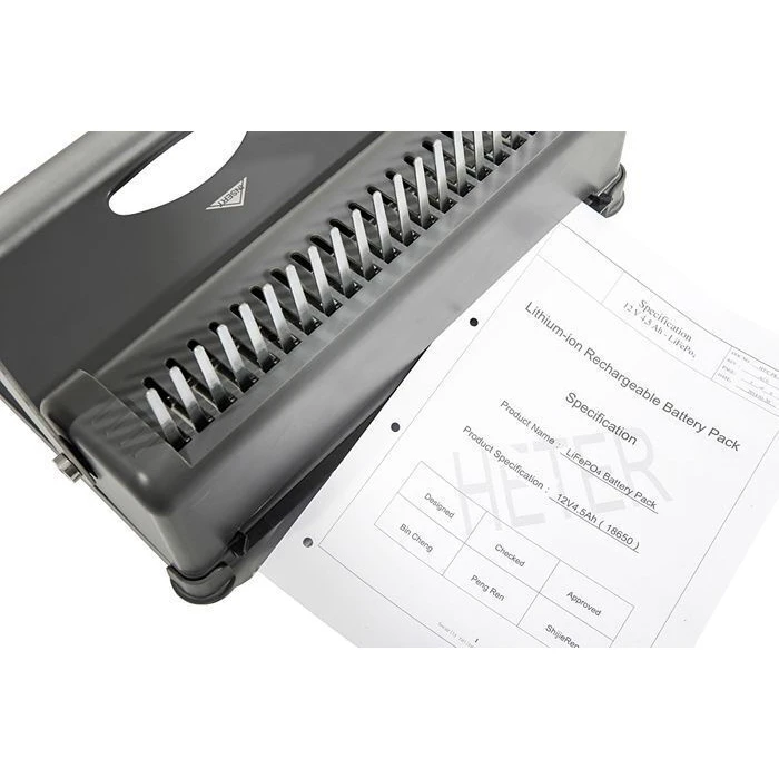 GENIE Spiralbindegerät CB-850 - Συσκευή Σπιράλ Βιβλιοδεσίας με Πλαστικούς Ράβδους (Μαύρο)