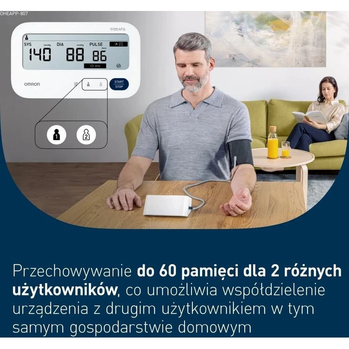 Omron M3 Comfort AFIB Blood Pressure Monitor HEM-7196-FLE (Upper Arm, Intelli Wrap Cuff 22–42 cm)