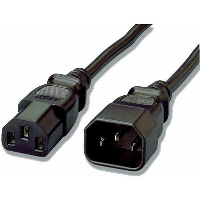 Equip IEC C14 to IEC C13 Power Extension Cable, 1.8 m, Black (MPN 112100)