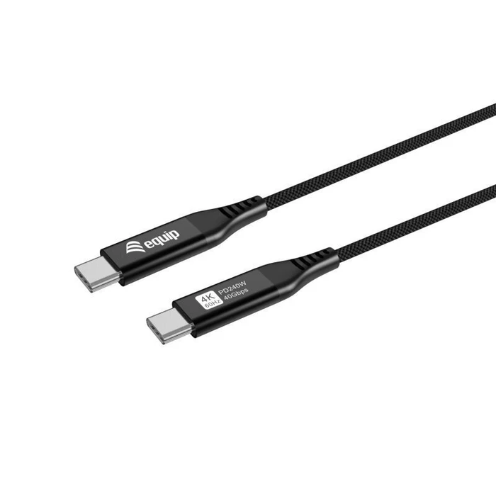 Equip καλώδιο USB-C 4.0 σε USB-C Slim PD 240W 1,2 m Μαύρο