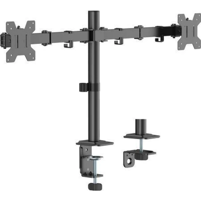 EQUIP Dual Monitor Desk Mount 17"-32" (2TFT) 360° Articulating 10 kg Black