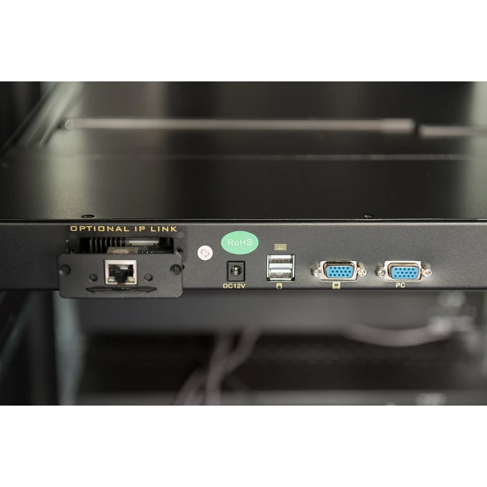 DIGITUS 17" LCD KVM Κονσόλα, 1-Θύρα VGA, Γερμανικό Πληκτρολόγιο (DS-72210-1GE)