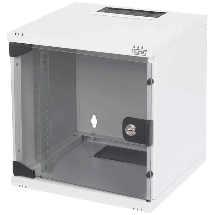 Digitus 10" σετ δικτύου DN-10-SET-1 – 6U τοίχoυ μεταλλικό ερμάριο με πόρτα γυαλί, 8-port switch, patch panel CAT6, 10x CAT6 1m
