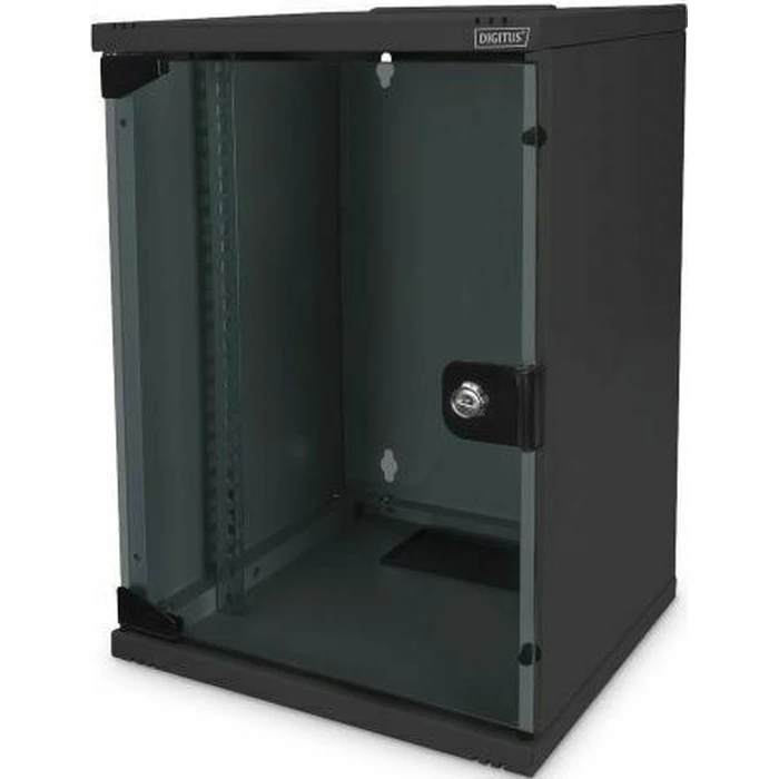 DIGITUS Wall-Mount Cabinet 254 mm (10") - 312x300 mm (W x D), Black, 9U, Model DN-10-09U-B