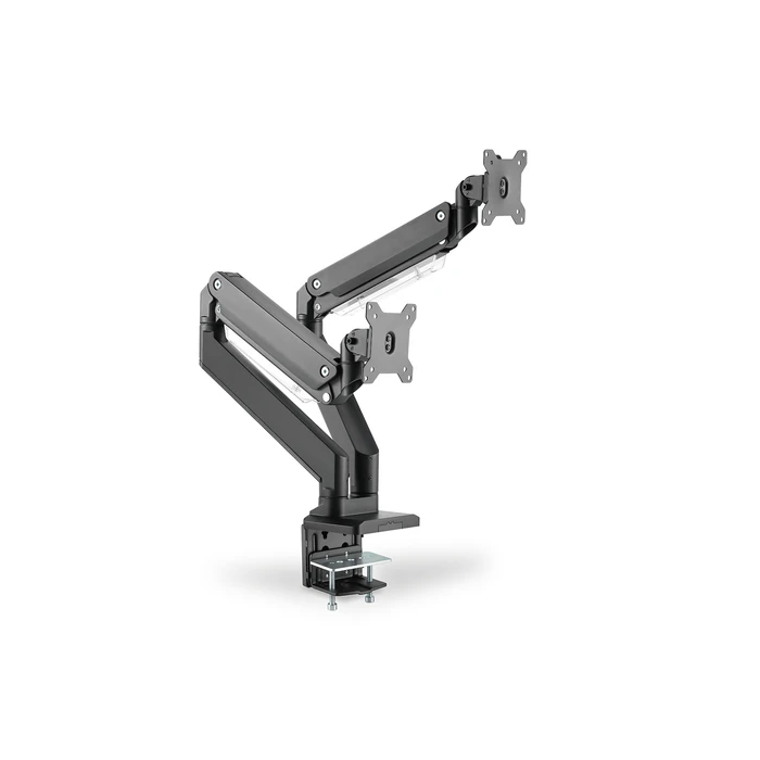 DIGITUS DA-90427 Βάση Επιτραπέζια για 2 Οθόνες έως 35" 2x15kg Μαύρο (Gas spring)