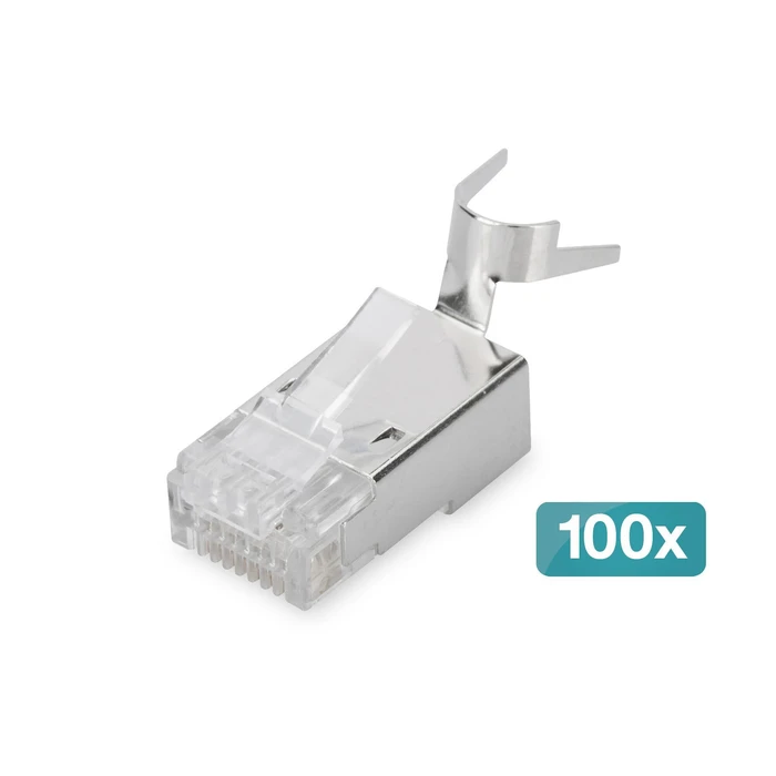 DIGITUS Modularstecker Cat6 - Βύσματα RJ45 για στρογγυλό καλώδιο, 100 τεμ. (AK-219604-100)