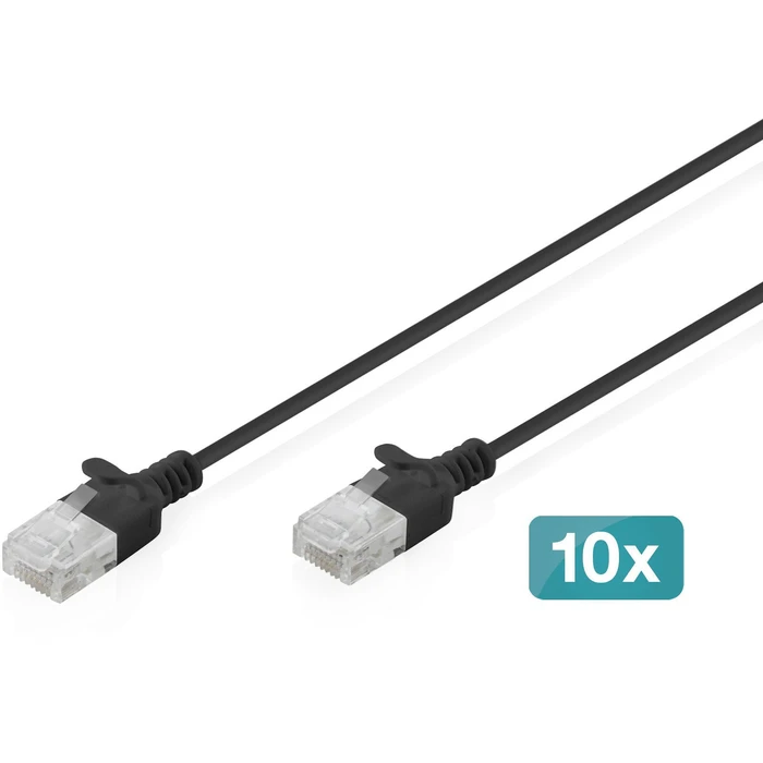 DIGITUS U/UTP Cat.6 (Gigabit) Καλώδιο Δικτύου Ethernet Μαύρο