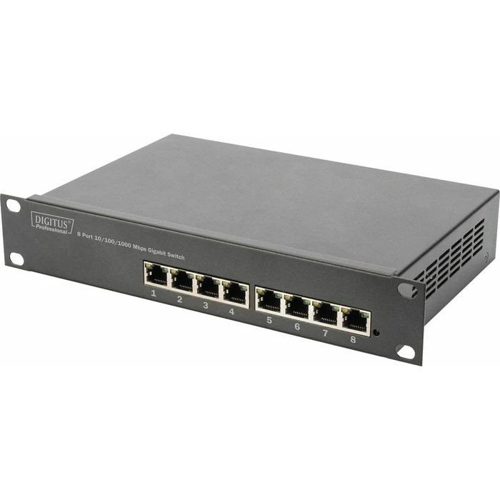DIGITUS 10" 8-Port Gigabit Ethernet Unmanaged Switch (DN-80114-1, SKU 591607)