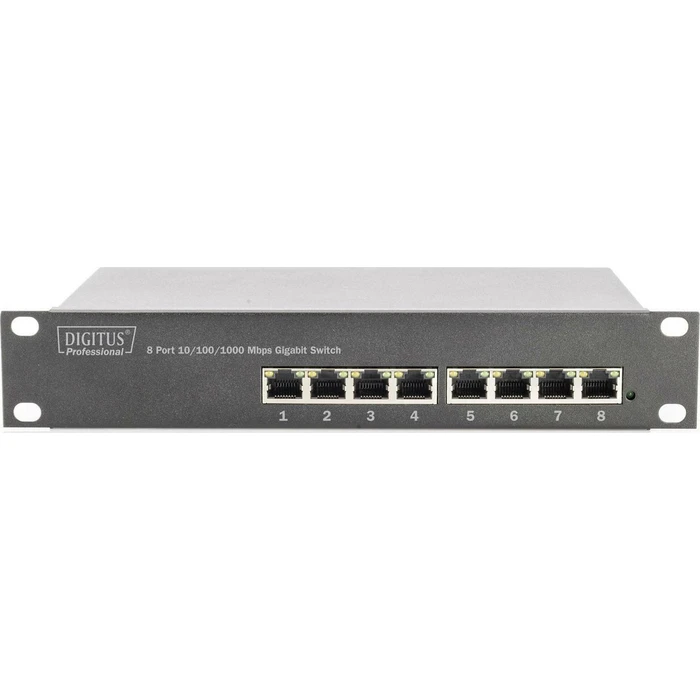 DIGITUS 10" 8-Port Gigabit Ethernet Unmanaged Switch (DN-80114-1, SKU 591607)